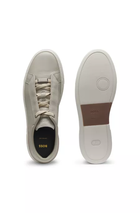 Gary leather trainers with hidden laces