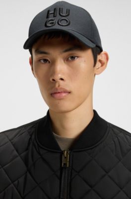 Quilted-satin gilet with water-repellent finish, Black