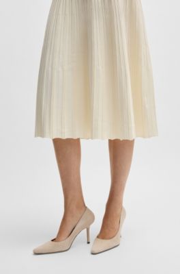 Escarpins en cuir su&eacute;d&eacute; avec semelle int&eacute;rieure confortable GAIT-TECH&reg;, Beige clair