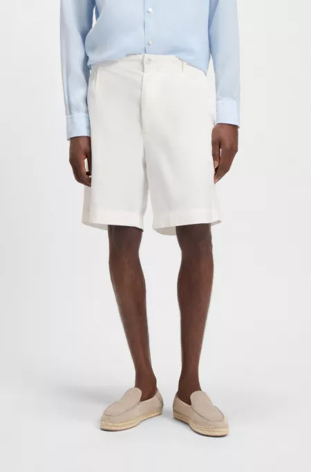 Relaxed-fit shorts in stretch-cotton twill