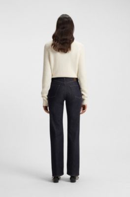 Indigo slim-fit jeans in stretch denim, Dark Blue