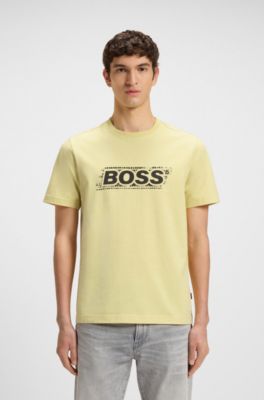 Logo-artwork T-shirt in cotton jersey, Light Yellow