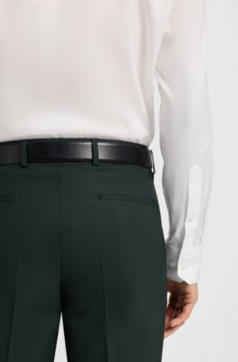 Regular-fit shirt in easy-iron cotton poplin, White