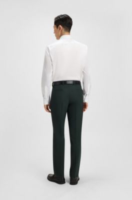 Regular-fit shirt in easy-iron cotton poplin, White