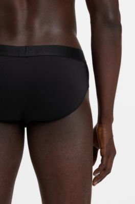 Lot de trois slips taille basse en coton stretch, Fantaisie