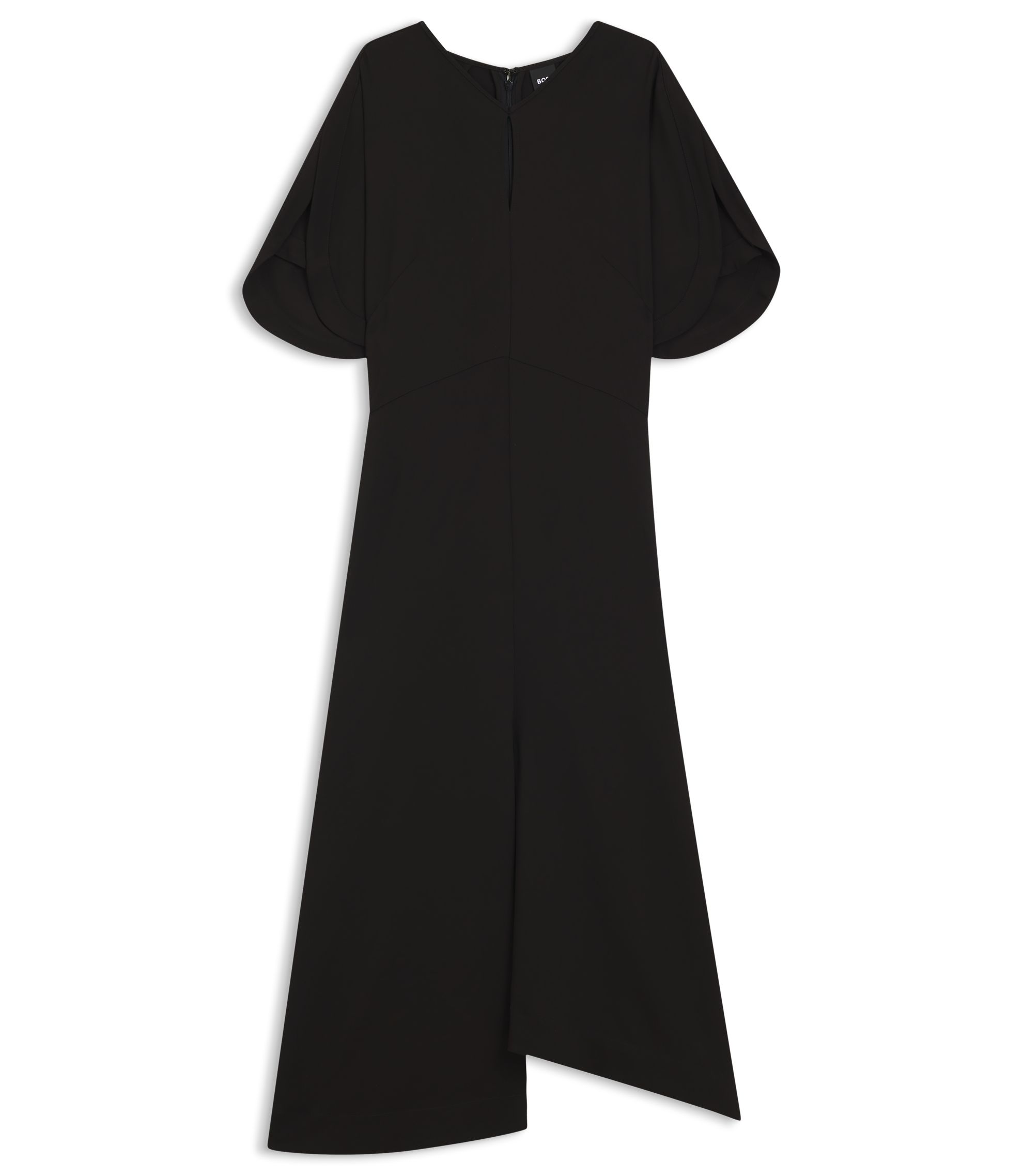 BOSS - Crepe dress with keyhole neckline - Black