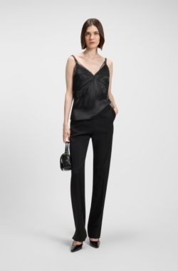 V-Neck Hardware One-Piece Swimsuit