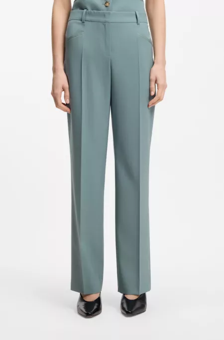 Regular-fit trousers in virgin wool