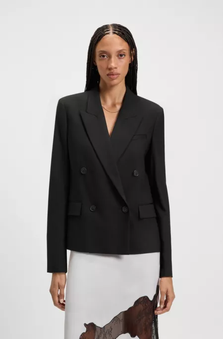 Regular-fit blazer in virgin wool