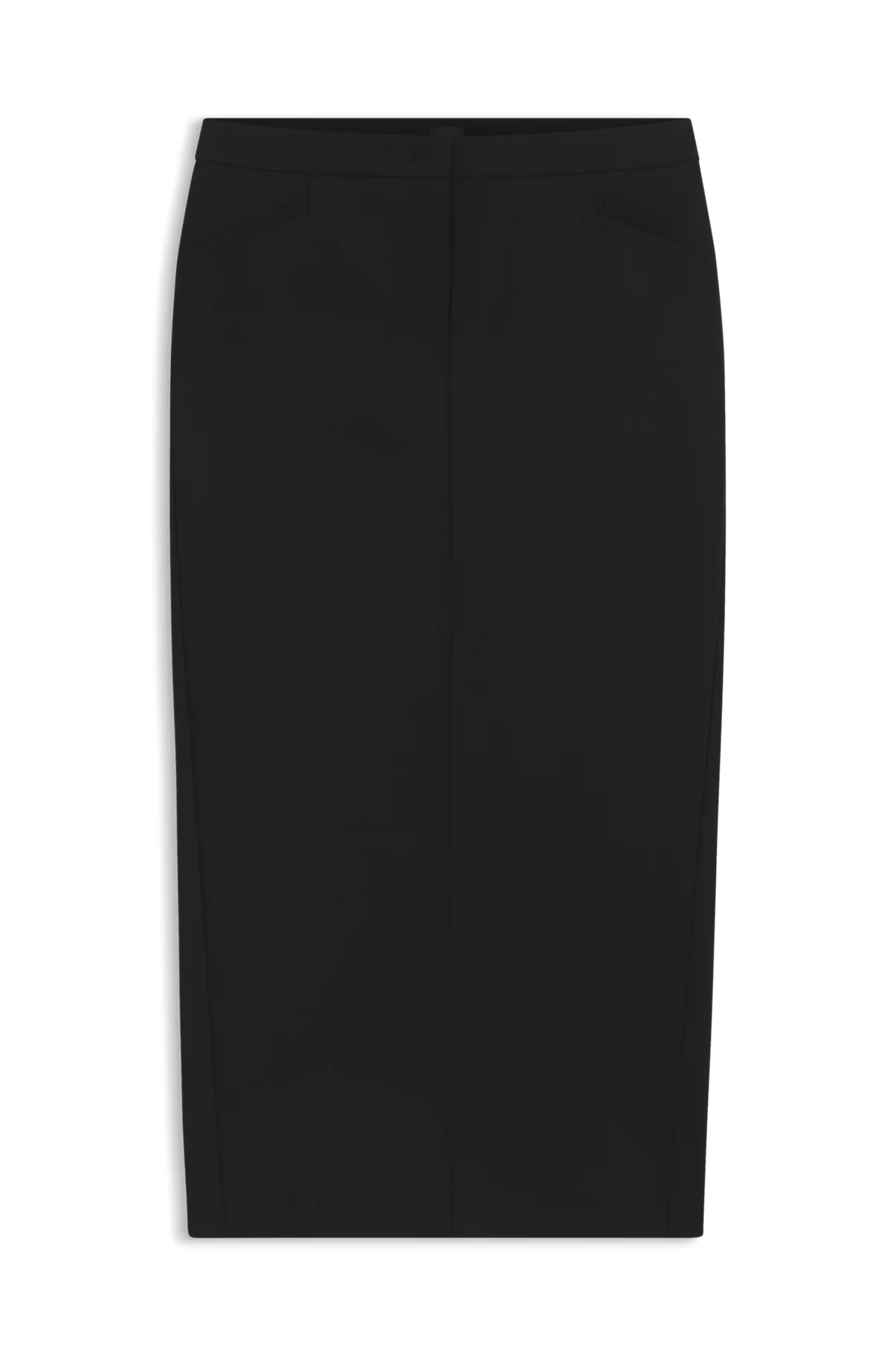 Falda lápiz en lana, Negro