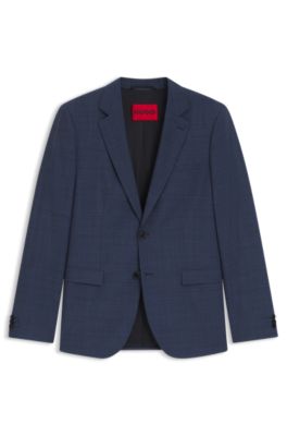 Moulin&eacute; extra-slim-fit jacket in virgin wool, Dark Blue