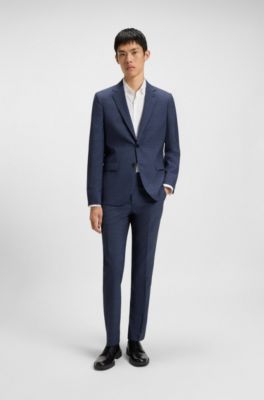 Moulin&eacute; extra-slim-fit jacket in virgin wool, Dark Blue