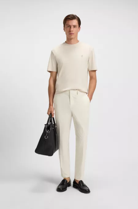 Packable trousers in water-repellent stretch fabric