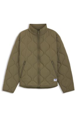 Onion-quilted jacket with water-repellent finish, Light Green