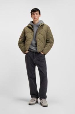 Onion-quilted jacket with water-repellent finish, Light Green