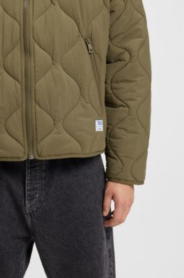 Onion-quilted jacket with water-repellent finish, Light Green