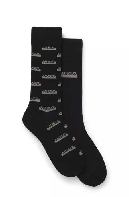 Two-pack of split-logo socks in a regular length