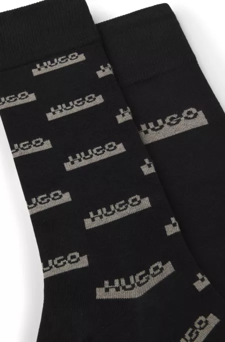 Two-pack of split-logo socks in a regular length