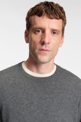 Jersey regular fit de puro cashmere, Gris