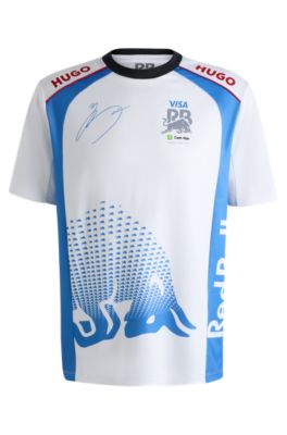 HUGO x VCARB fanwear T-shirt with Yuki Tsunoda artwork, White