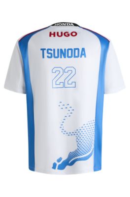 HUGO x VCARB fanwear T-shirt with Yuki Tsunoda artwork, White