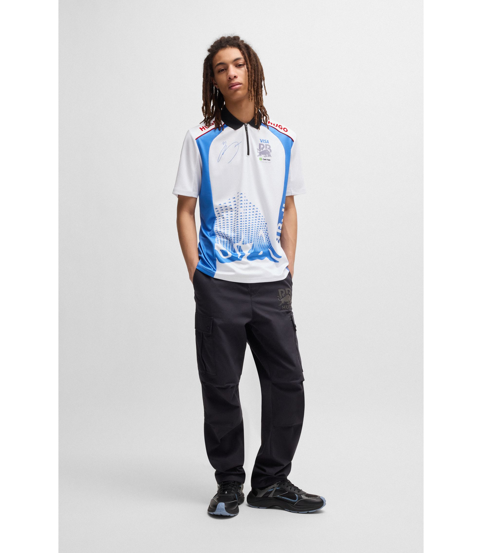 HUGO - HUGO x VCARB polo shirt with Yuki Tsunoda artwork - White