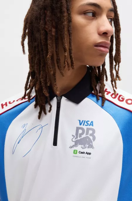 HUGO x VCARB polo shirt with Yuki Tsunoda artwork