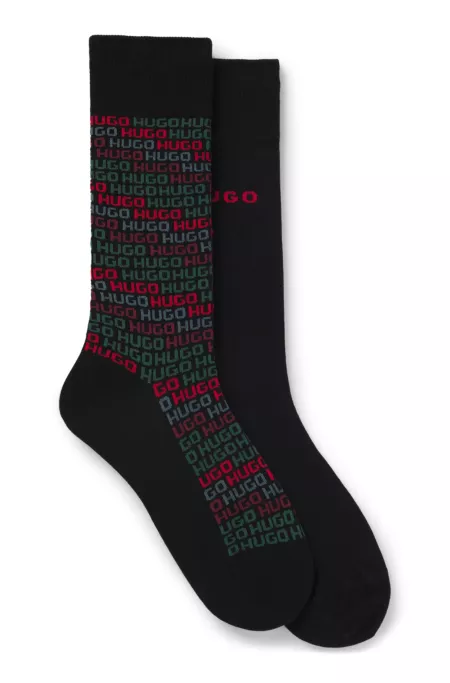 Two-pack of logo-detail socks in a regular length