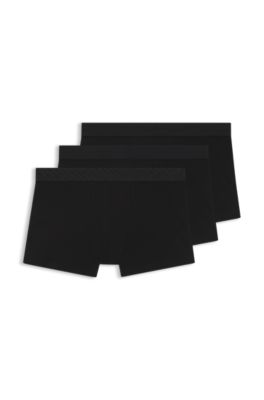 Three-pack of stretch-cotton trunks, Black