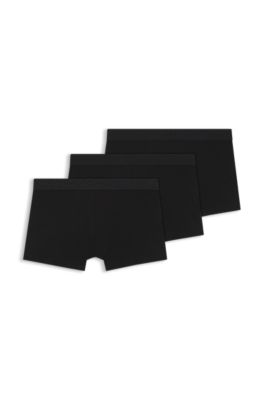 Three-pack of stretch-cotton trunks, Black