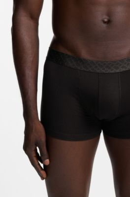 Three-pack of stretch-cotton trunks, Black