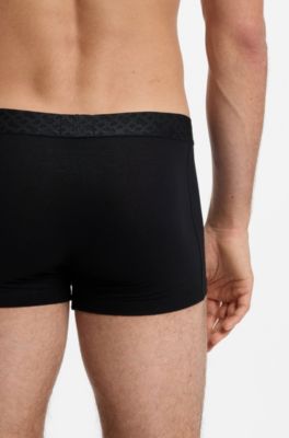 Paquete de tres calzoncillos de algod&oacute;n el&aacute;stico, Negro