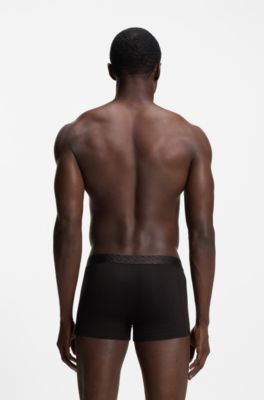 Three-pack of stretch-cotton trunks, Black