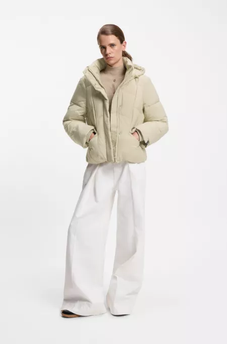 Piping-detail jacket with padding