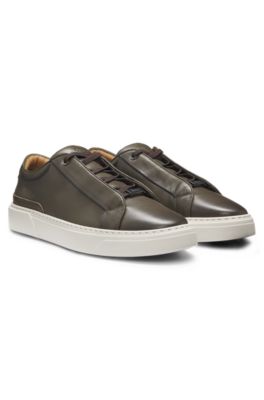 Gary trainers with hidden laces, Dark Green