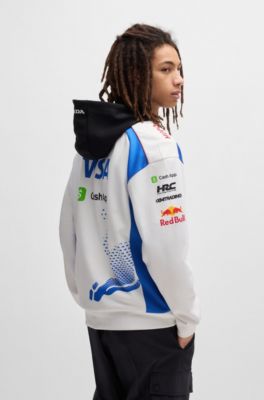 HUGO - HUGO x VCARB zip-up fanwear hoodie with bull motif - White