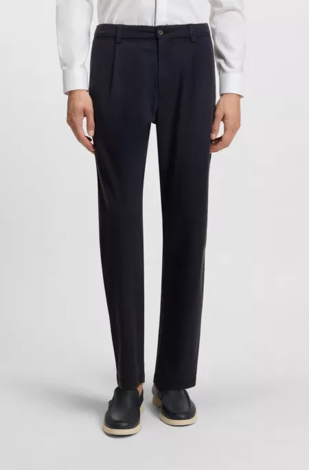 Tapered-fit trousers in stretch twill