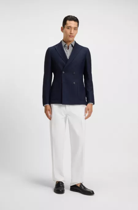 Relaxed-fit pants in cotton twill