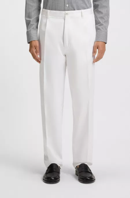 Relaxed-fit pants in cotton twill