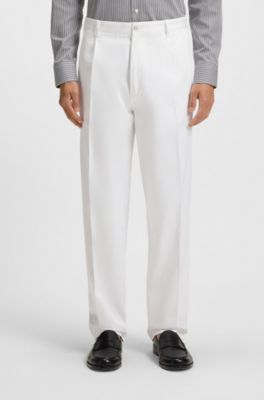 Pantalon Relaxed en twill de coton, Blanc