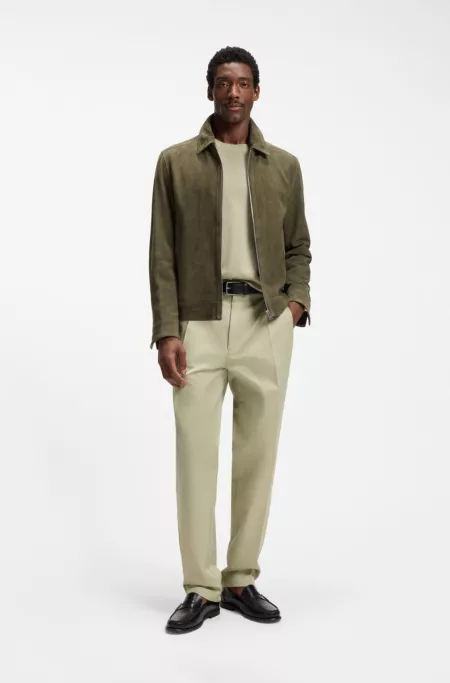 Relaxed-fit pants in cotton twill