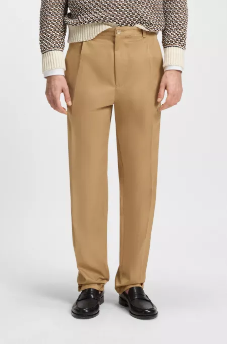 Relaxed-fit pants in cotton twill