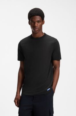 Three-pack of logo-print cotton T-shirts, Black