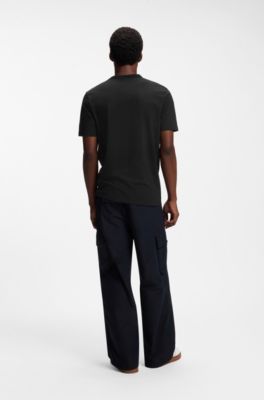 Three-pack of logo-print cotton T-shirts, Black