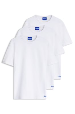 Three-pack of logo-print cotton T-shirts, White