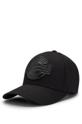 Casquette Porsche&nbsp;x&nbsp;BOSS en twill de coton avec patch &agrave; logo du partenariat, Noir