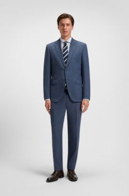 Structured and plain Derby shoes in leather, Dark Brown