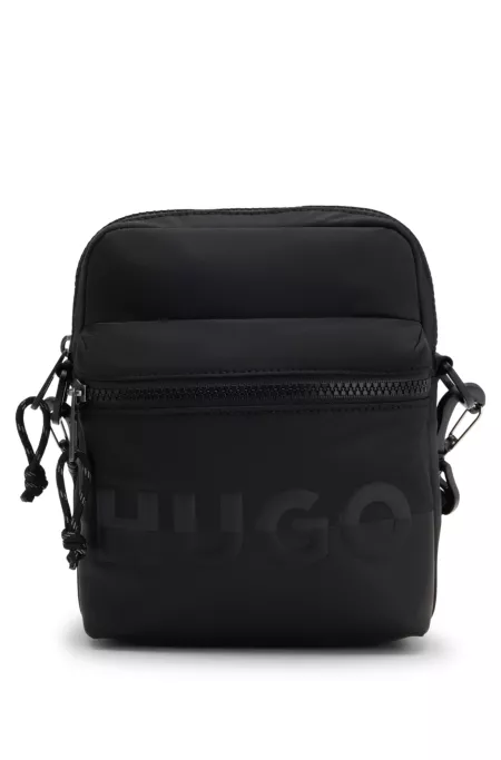 Split-logo reporter bag in twill