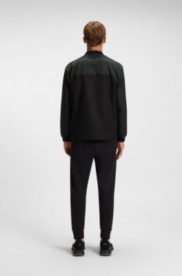 Water-repellent jacket with Double B monogram pattern, Black