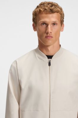 Water-repellent jacket with Double B monogram pattern, White